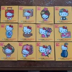 ヤマト運輸　ハローキティ 50周年記念 ステッカー 12枚セット