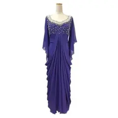 Y6104★L 紫 カラオケ パーティー 発表会 ドレス 社交ダンス