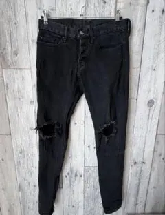 ストレッチ　ZIPデニム　mnml