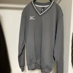 Mizuno グレー Vネック トレーナー S