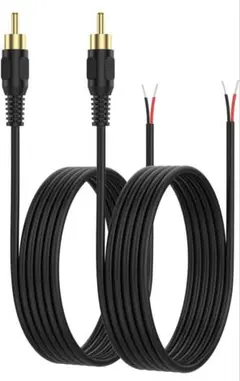 スピーカーワイヤー to RCA変換ケーブル,2メートル
