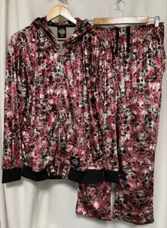 DOWN OF PROOF ロサンゼルステリトリー スカル総柄ベロアセットアップ