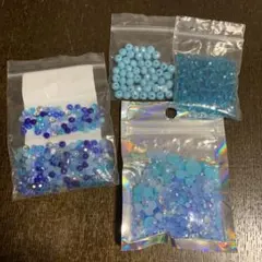青系ビーズ4セット