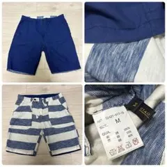 チャオパニック　リバーシブル コットン×リネン　ショートパンツ M ハーフパンツのサムネイル