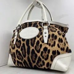 美品✨ DOLCE&GABBANA トートバッグ ハンドバッグ レオパード A4のサムネイル