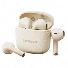 ★新品★Lenovo ワイヤレスイヤホン オフホワイトのサムネイル