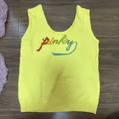 pinky dianne ロゴ入り タンクトップ 黄色　ピンキーダイアンのサムネイル