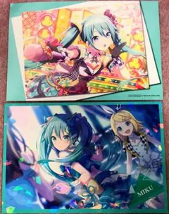 プロジェクトセカイ「初音ミク イラスト ポストカード」2種類 まとめて