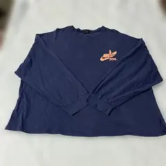 NIKE×adidas 長袖Tシャツ　ビッグシルエット　ネイビー