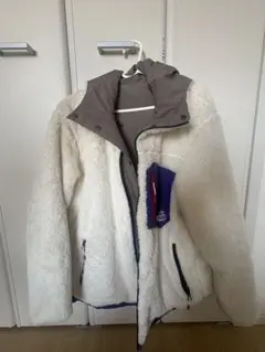 フリースジャケット リバーシブル ホワイト グレー