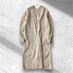 【スナイデル】ニットカーディガン ロングカーディガン 羊毛混 ボタンレス F