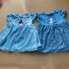 アリエルとエルサのワンピース　2点セット