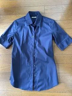 ユニクロネイビー 半袖 シャツSサイズ