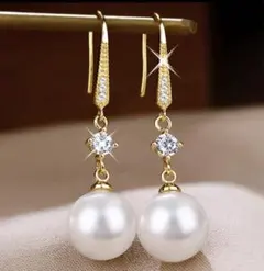 【新品】高見え 大きめ パール ピアス