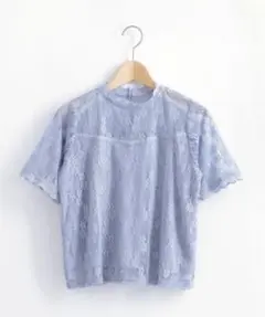 MAJESTIC LEGON レース トップス size S /水色