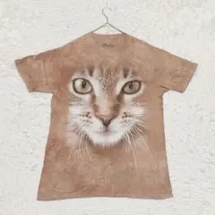 【入手困難】ザ マウンテン 猫 ネコ Tシャツ L 茶ブラウン Z11088のサムネイル