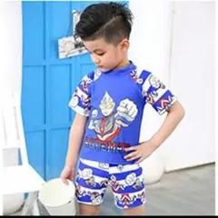 水着短袖上下セット(上、下、帽子)100cm