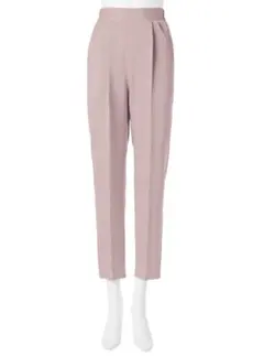 カットジョーゼットセンタープレステーパードパンツ[fo1454]