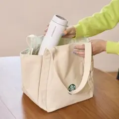 スターバックス ベージュ トートバッグ