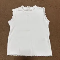 ホワイトフリルノースリーブ120サイズ