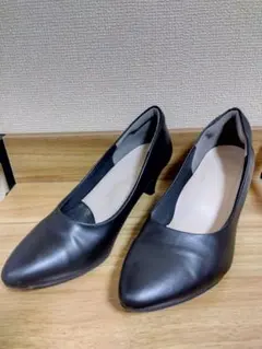 大きいサイズしまむらclosshi パンプス ブラックのサムネイル