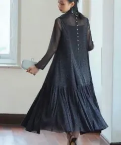 RUIRUE BOUTIQUE ラメチュールメロウワンピースドレス