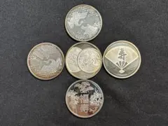 【純銀】敬老の日　敬老貨幣セット取り出し品。純銀銘板×5枚！総重量26.8g！ 純銀】敬老の日 敬老貨幣セット取り出し品。純銀銘板×5枚！総重量26.8g