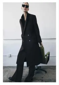 ZARA ZW COLLECTION ウールオーバーサイズダブルブレストコート
