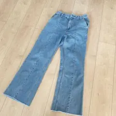 グローバルワーク　ブーツカットデニム Sサイズ ライトブルー