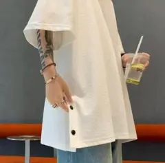 大人気メンズ 大きいT シャツ半袖 無地 白 秋 ストリートストレッチ 5XL