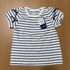 西松屋★ELFINDOLL★トップス★Tシャツ★ボーダー★リボン★100cmのサムネイル