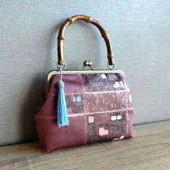 入手困難】カワカワ がま口 ショルダーバッグ シルバー金具 本革 黒 赤