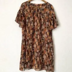 Noble ノーブル　半袖ブラウス　チュニック　シースルー　シアー