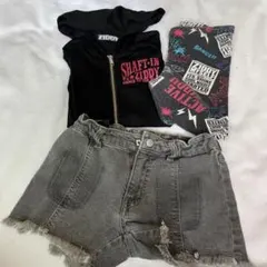 ZIDDY ショートパンツ　レギンス　パーカー　セット　130〜140cm