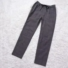 BEAUTY&YOUTH✨チェック イージーパンツ グレー M ウエストゴム