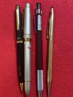 筆記具 4本セット pilot cross まとめ売り　高級ブランド　筆　ペンのサムネイル