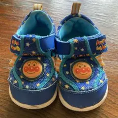 アンパンマン ベビーシューズ 星柄 青