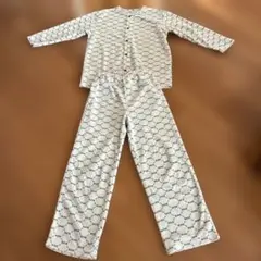 WACOAL パジャマセット 140cm ホワイトグリーン