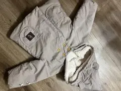 ベージュアウター　ぷーさん　ディズニー　耳付き　もこもこ