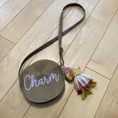 Charm 刺繍入り サークルポシェット タッセル付きのサムネイル