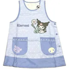【新品】保育士キャラクター エプロン クロミ(くすみ サックス)M〜L