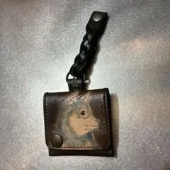ハンドメイド革製ピックケース（犬）