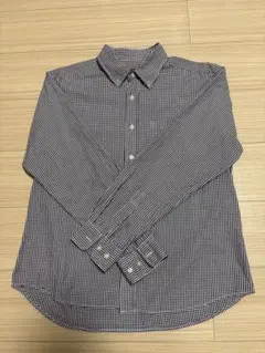 converse パープル✖︎ホワイトチェック柄　長袖シャツ