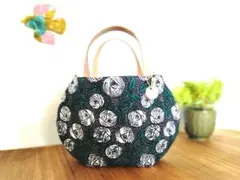 ミナペルホネン rosy　両面楽しめる『丸みを帯びた2way トートバッグ』М