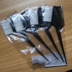 ヘアダイブラシヘアカラー用ハケ 黒 4本セットのサムネイル