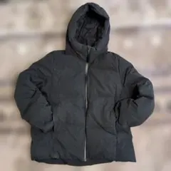 ブラック フード付きダウンジャケットLサイズ ユニクロ レディース