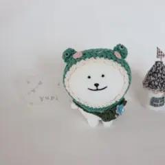 ＊約7.5cm前後ぬいぐるみ用 かえるコーデセット みどり＊
