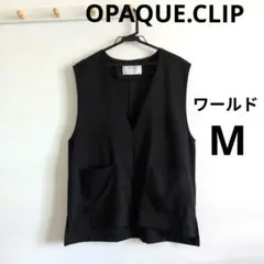 OPAQUE.CLIP Vベスト ジレ プルオーバーブラック　M