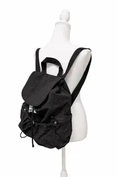 ブラック チェック柄 リュック