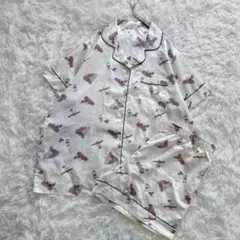 GU/ジーユー　サテンパジャマ（半袖＆ショートパンツ）スヌーピー　2点セットXL